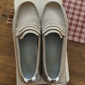 Rothy’s women’s “The Driver” shoe in color: Latte